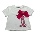M+E' T-Shirt Girocollo Tinta Unita con Stampa per Bambina UE1389J BIANCO M+E' 