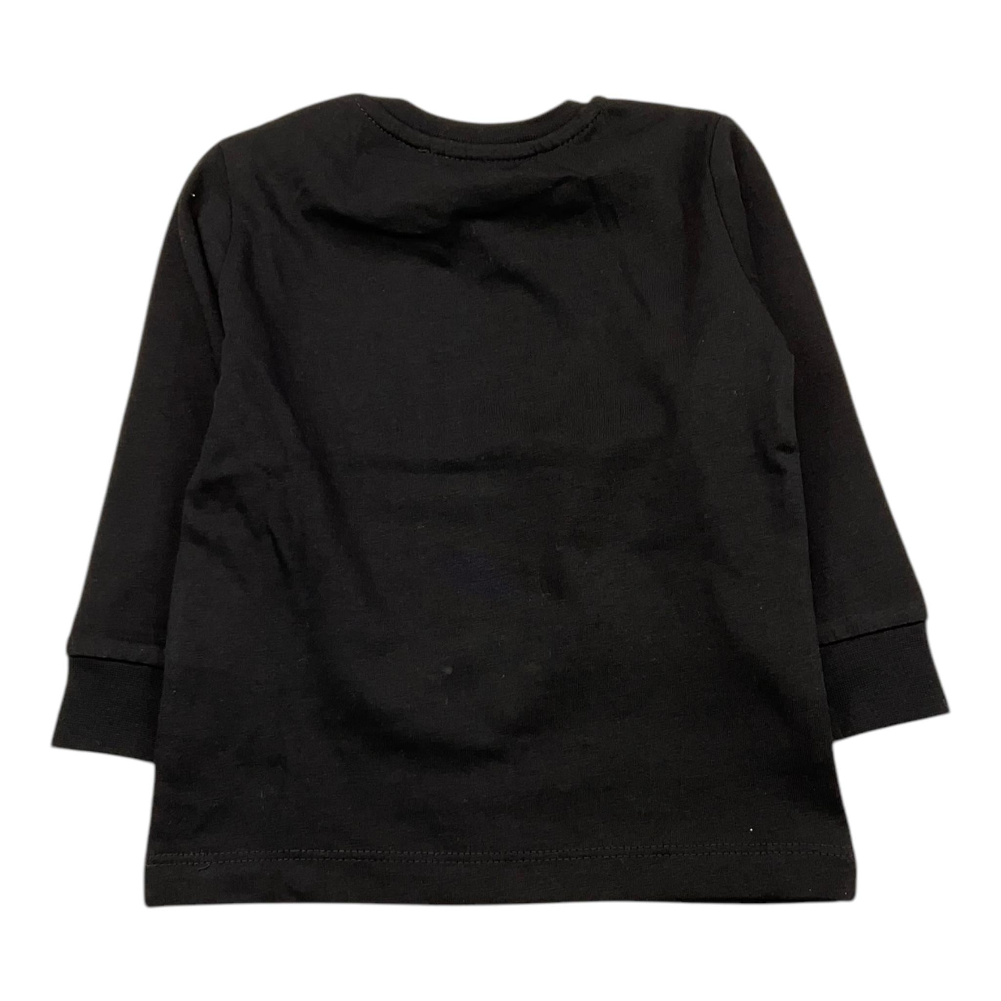 CESARE PACIOTTI shirt tinta unita girocollo con stampa Nero per Neonato PA217932 NERO CESARE PACIOTTI 