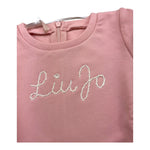 LIU JO abito manica lunga tinta unita con ricamo logo Rosa per Neonata HF4036X ROSA LIU JO 