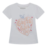 Guess T-Shirt Girocollo Tinta Unita con Stampa per Neonata K5GI01K6YW4N BIANCO GUESS 