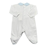 Marlu' Tutina Tinta Unita con Applicazioni per Neonato EC6514 BIANCO MARLU' 