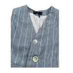 Manuel & Frank Gilet Tinta Unita con Fantasia per Bambino MF5193BX AZZURRO MANUEL & FRANK 