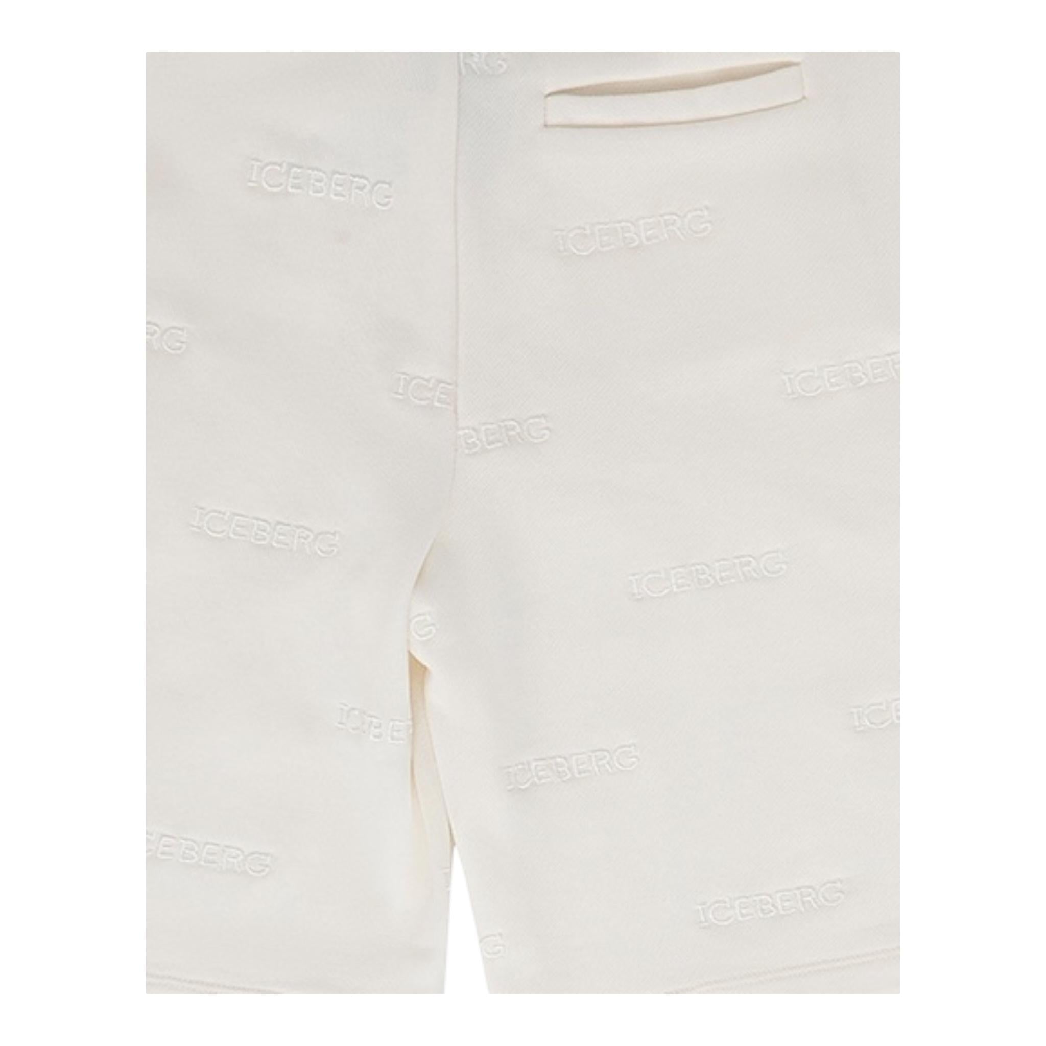 Iceberg Bermuda Tinta Unita Logato per Bambino BFICE5109J PANNA ICEBERG 