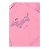Liu Jo T-Shirt Girocollo Tinta Unita con Brillantini per Bambina KA5021JX ROSA LIU JO 