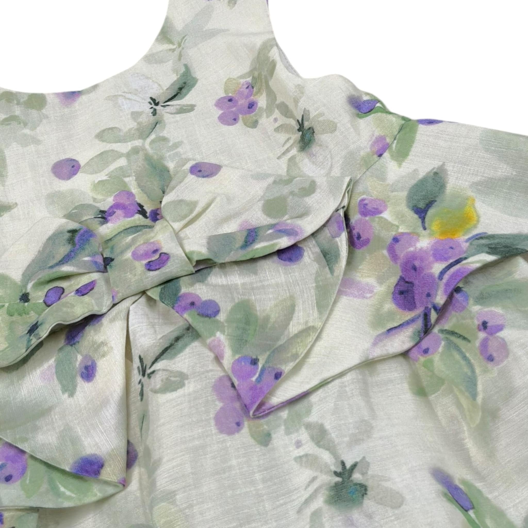 Abel & Lula Abito Tinta Unita con Fantasia per Neonata 5018 VERDE ABEL & LULA 