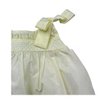 Le Bebe Abito Giromanica Tinta Unita con Ricami per Neonata LBG6369 GIALLO LE BEBE 