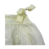 Le Bebe Abito Giromanica Tinta Unita con Ricami per Neonata LBG6369 GIALLO LE BEBE 