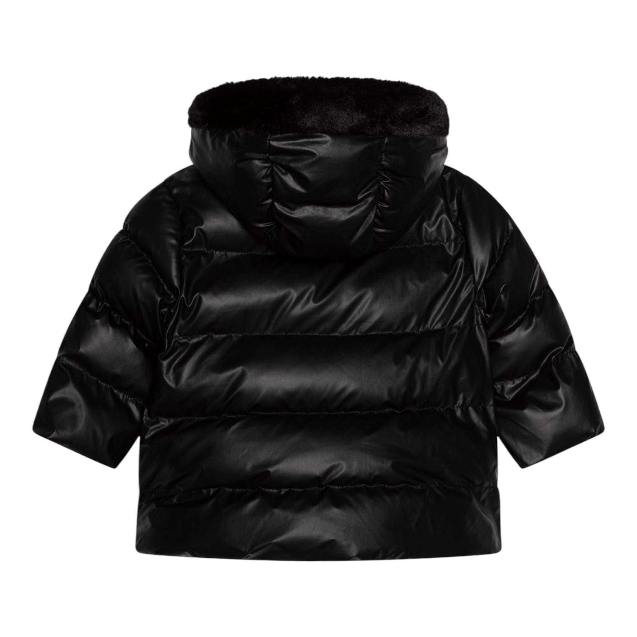 MOSCHINO giubbino tinta unita con cappuccio Nero per Neonata MDS02EX NERO MOSCHINO 