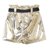 Dkny Short Tinta Unita Cn Cintura Oro Per Bambina
