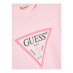GUESS abito girocollo tinta unita con logo Rosa per Neonata K3YK25KA6R3N ROSA GUESS 