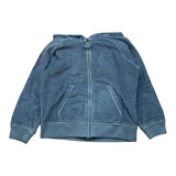 Zhoe & Tobiah Felpa Tinta Unita Con Zip E Cappuccio Blu Per Bambino