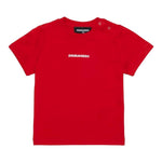 Dsquared2 T-Shirt Girocollo Tinta Unita con Stampa per Neonato DQ2853 ROSSO DSQUARED2 