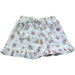Le Bebe Short Tinta Unita Fantasia Floreale per Neonata LBG6253 BIANCO LE BEBE 
