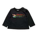MOSCHINO shirt tinta unita girocollo con stampa Nero per Neonato M6O00R NERO MOSCHINO 