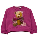 U+è BY MISS GRANT felpa chiusa girocollo tinta unita con stampa orso Viola per Neonata UE1668 VIOLA U+è BY MISS GRANT 