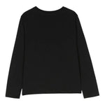 LANVIN shirt girocollo tinta unita cn logo Nero per Bambino N25145 NERO LANVIN 