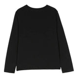 LANVIN shirt girocollo tinta unita cn logo Nero per Bambino N25145 NERO LANVIN 
