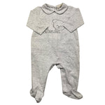 NANAN tutina manica lunga tinta unita cn ricami Grigio per Neonato AI2300803GR GRIGIO NANAN 