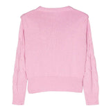 MISS BLUMARINE maglia tinta unita con stampa Rosa per Bambina IF3089 ROSA MISS BLUMARINE 