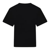 Moschino T-Shirt Girocollo Tinta Unita con Stampa per Bambina HHM060 NERO MOSCHINO 