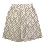 Fendi Bermuda Tinta Unita con Fantasia per Bambino JMF423 BIANCO FENDI 