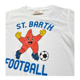 Saint Barth T-Shirt Girocollo Tinta Unita con Stampa per Bambino 00195L BIANCO SAINT BARTH 