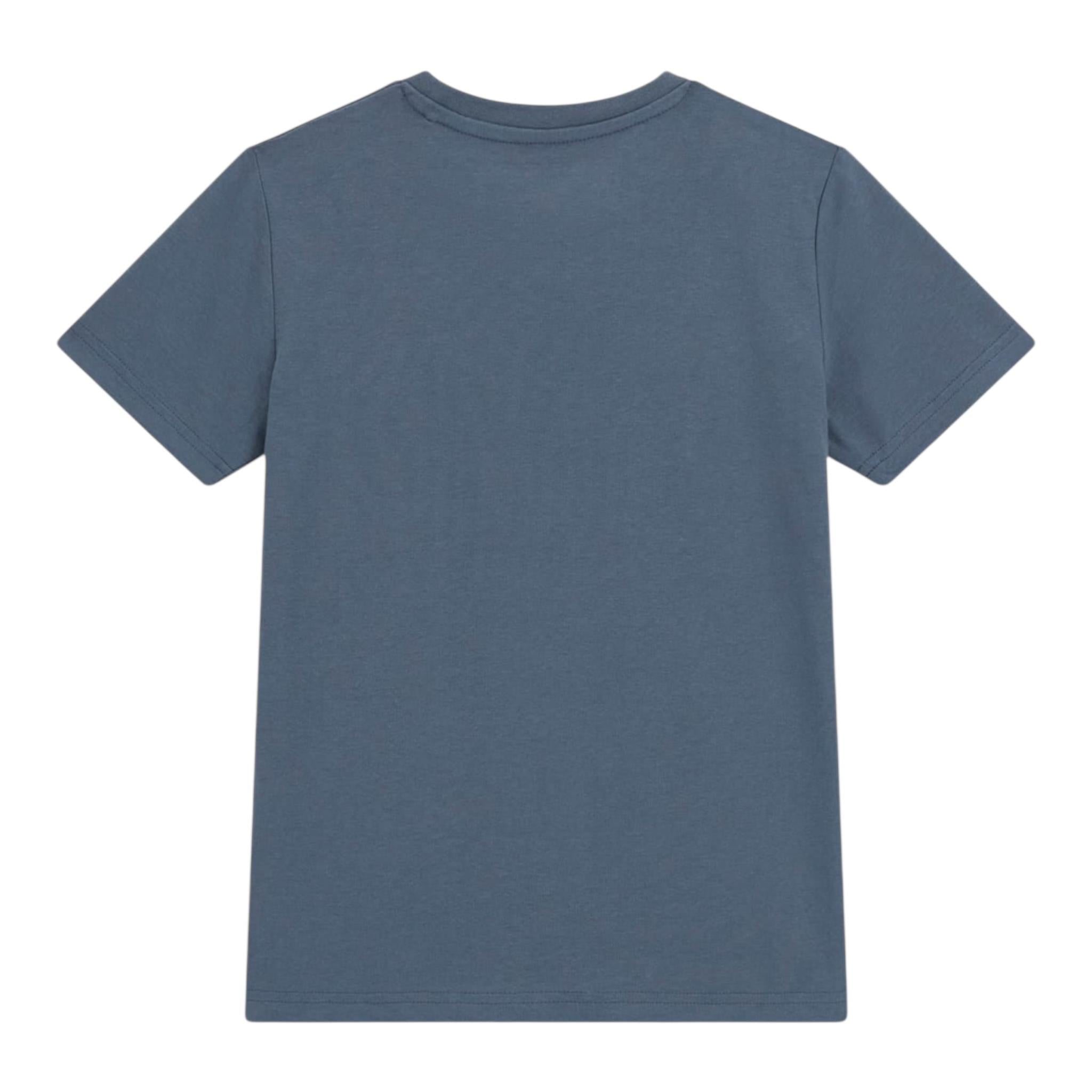 Guess T-Shirt Girocollo Tinta Unita con Stampa per Bambino L5RI12K8HM4X BLU GUESS 