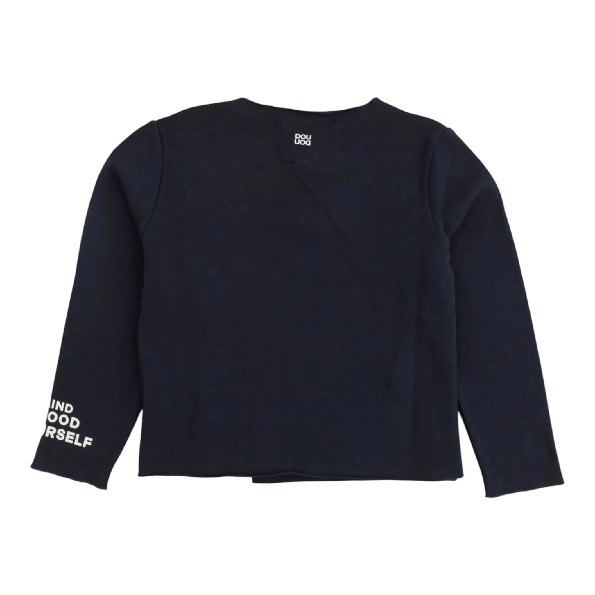 DOU DOU cardigan tinta unita con laccio Blu per Bambina DV4A00 BLU DOU DOU 