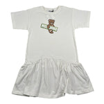 Moschino Abito Mezza Manica Tinta Unita con Stampa per Bambina HDV0HK BIANCO MOSCHINO 