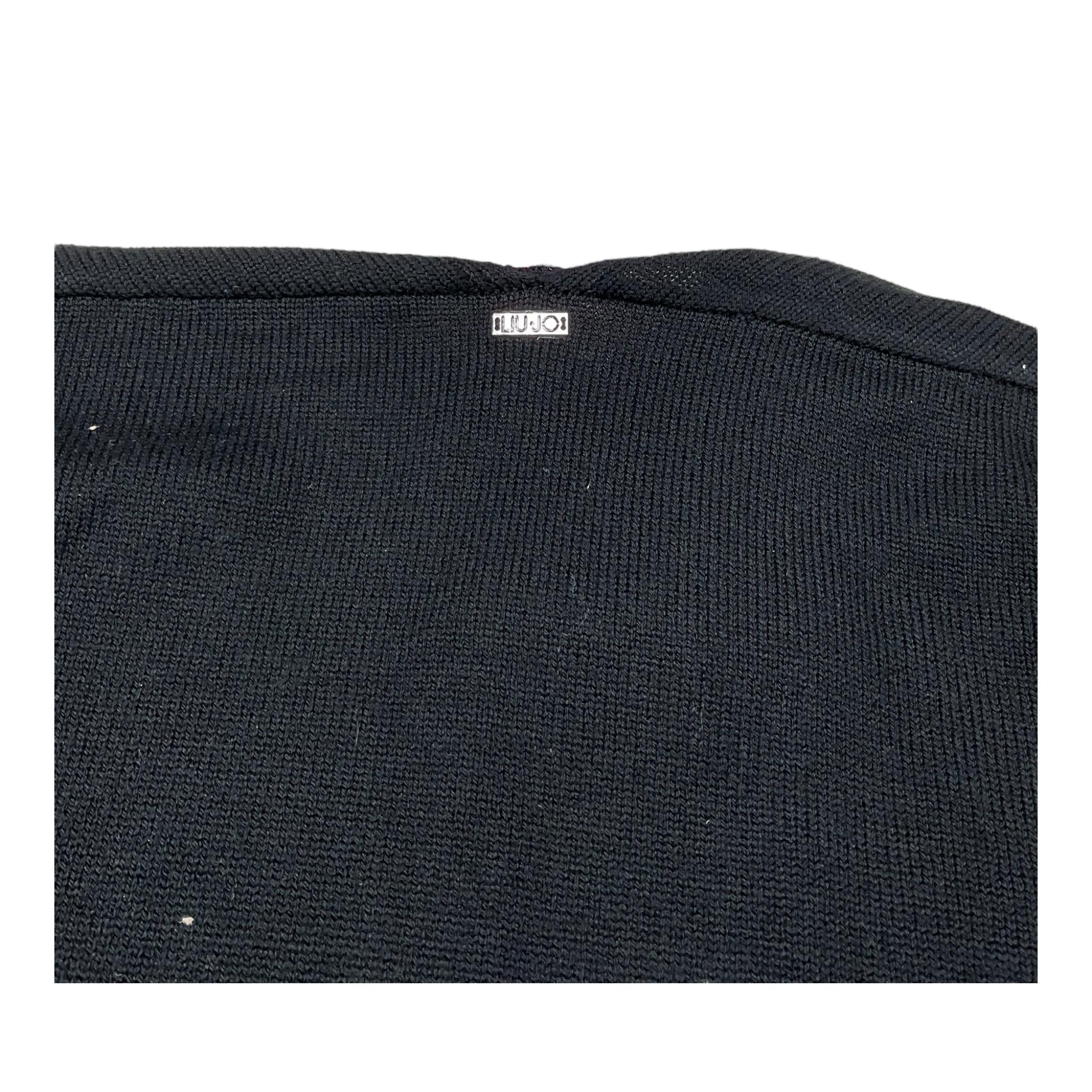 Liu Jo Cardigan Tinta Unita con Logo per Bambina GF4109 NERO LIU JO 