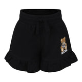 Moschino Short In Felpa Tinta Unita con Logo per Bambina HAQ014 NERO MOSCHINO 