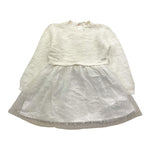 CARRE'MENT BEAU abito tinta unita con tulle  Bianco per Bambina Y30197 BIANCO CARRE'MENT BEAU 