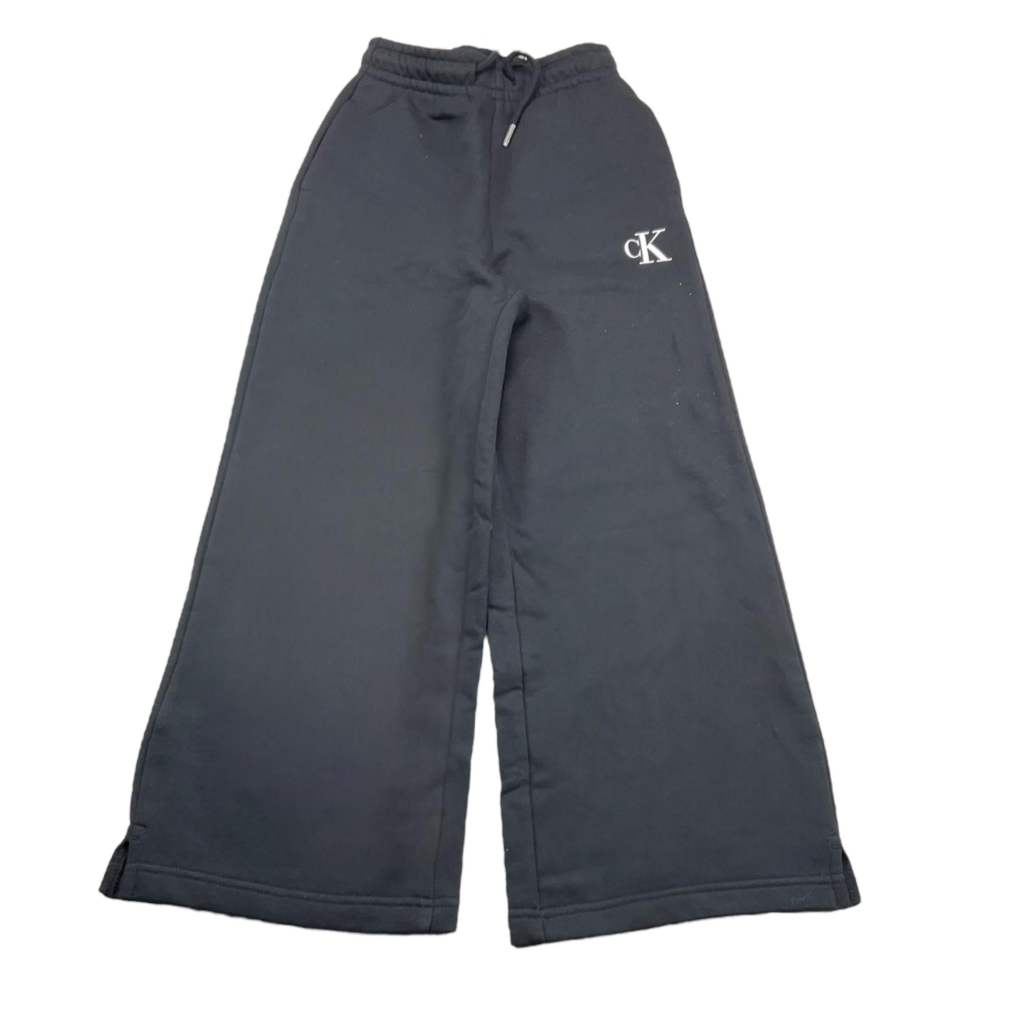 CALVIN KLEIN pantalone modello a palazzo tinta unita Nero per Bambina IG0IG02174 NERO CALVIN KLEIN 