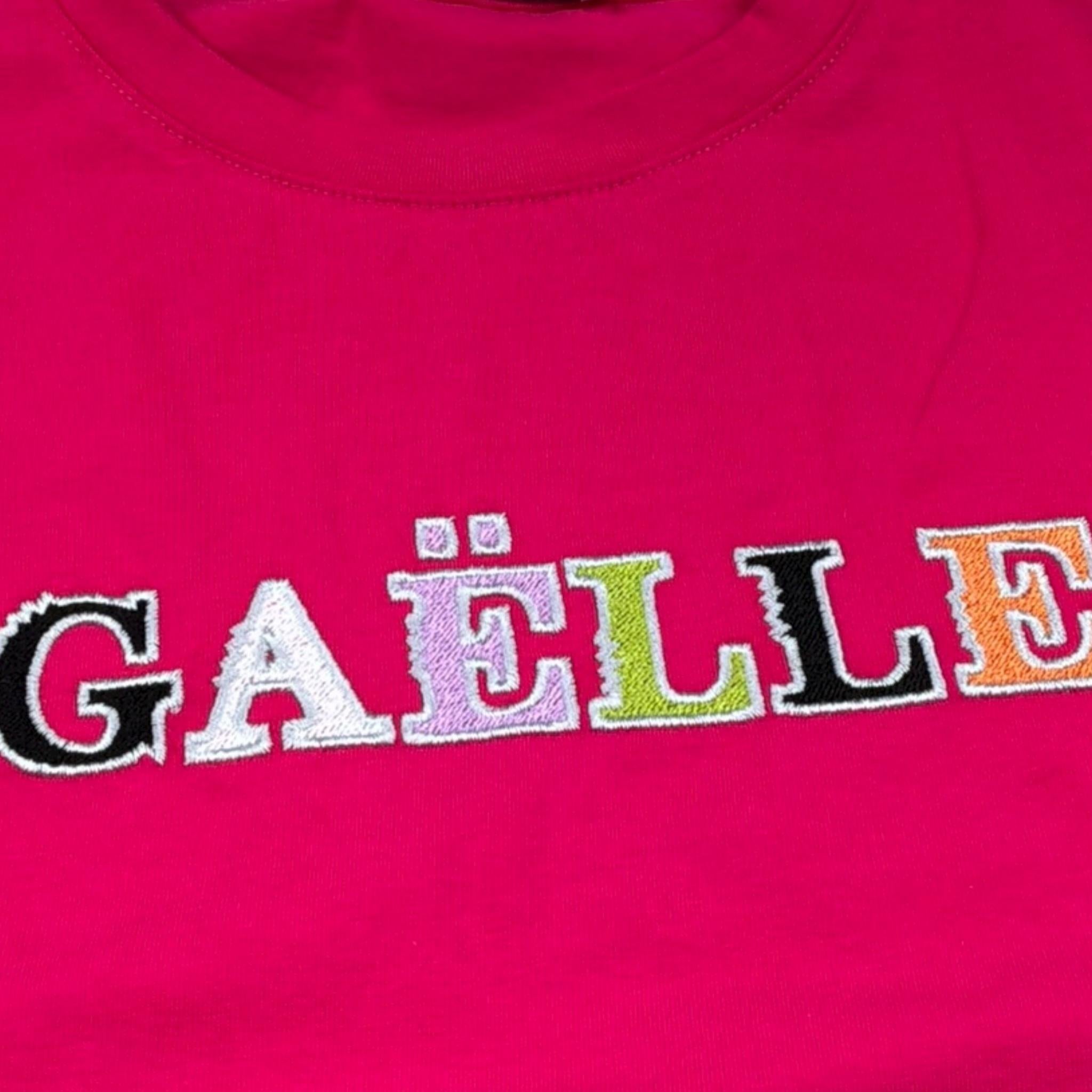 Gaelle Abito Mezza Manica Tinta Unita con Stampa per Bambina 2746V00339 FUXIA GAELLE 