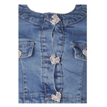 Fun & Fun Giubbino In Denim Modello Crop Azzurro per Bambina FNCBJK16530X AZZURRO FUN & FUN 