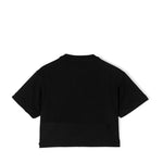 Elisabetta Franchi T-Shirt Girocollo Tinta Unita con Stampa per Bambina EFTS233 NERO ELISABETTA FRANCHI 