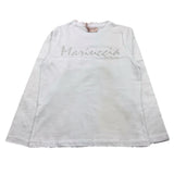MARIUCCIA shirt girocollo tinta unita con stampa brillantinata Bianco per Bambina MBFW23T209X BIANCO MARIUCCIA 