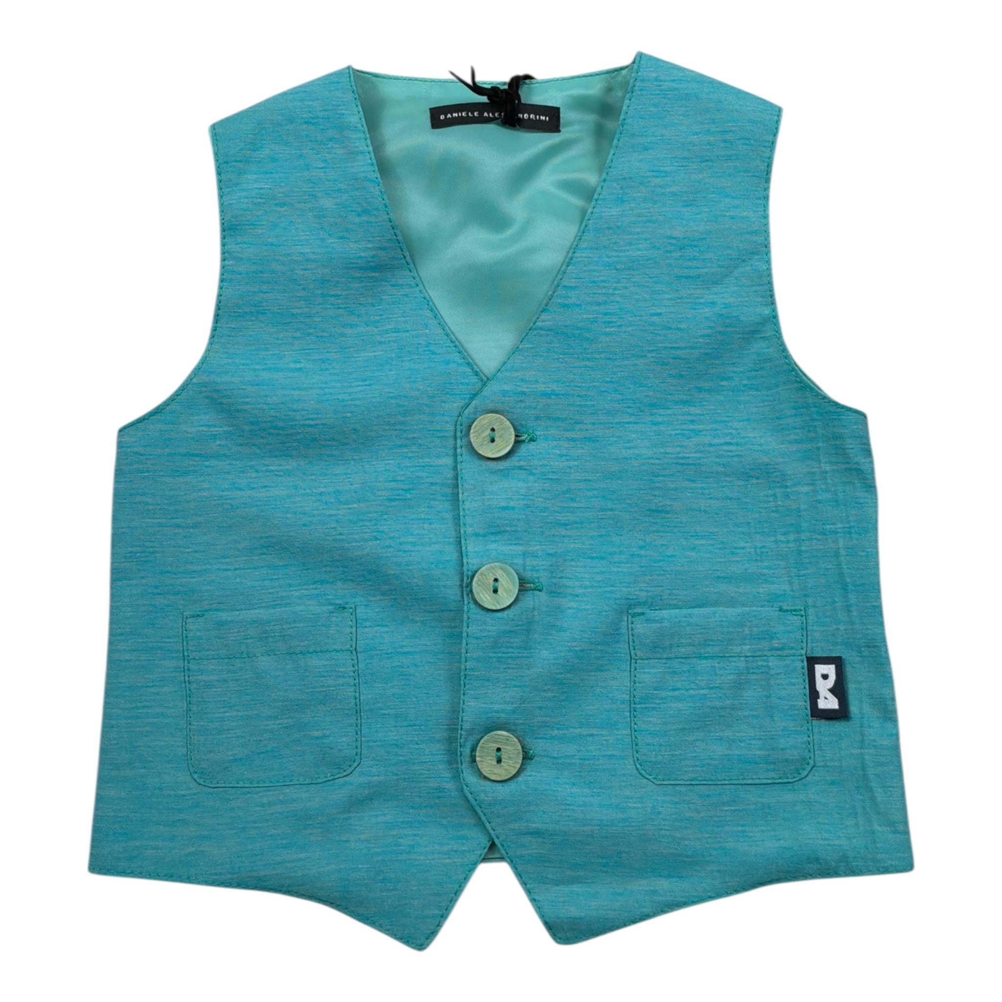 Daniele Alessandrini Gilet tinta unita con Bottoni Verde per Neonato 1296B00018X VERDE DANIELE ALESSANDRINI 