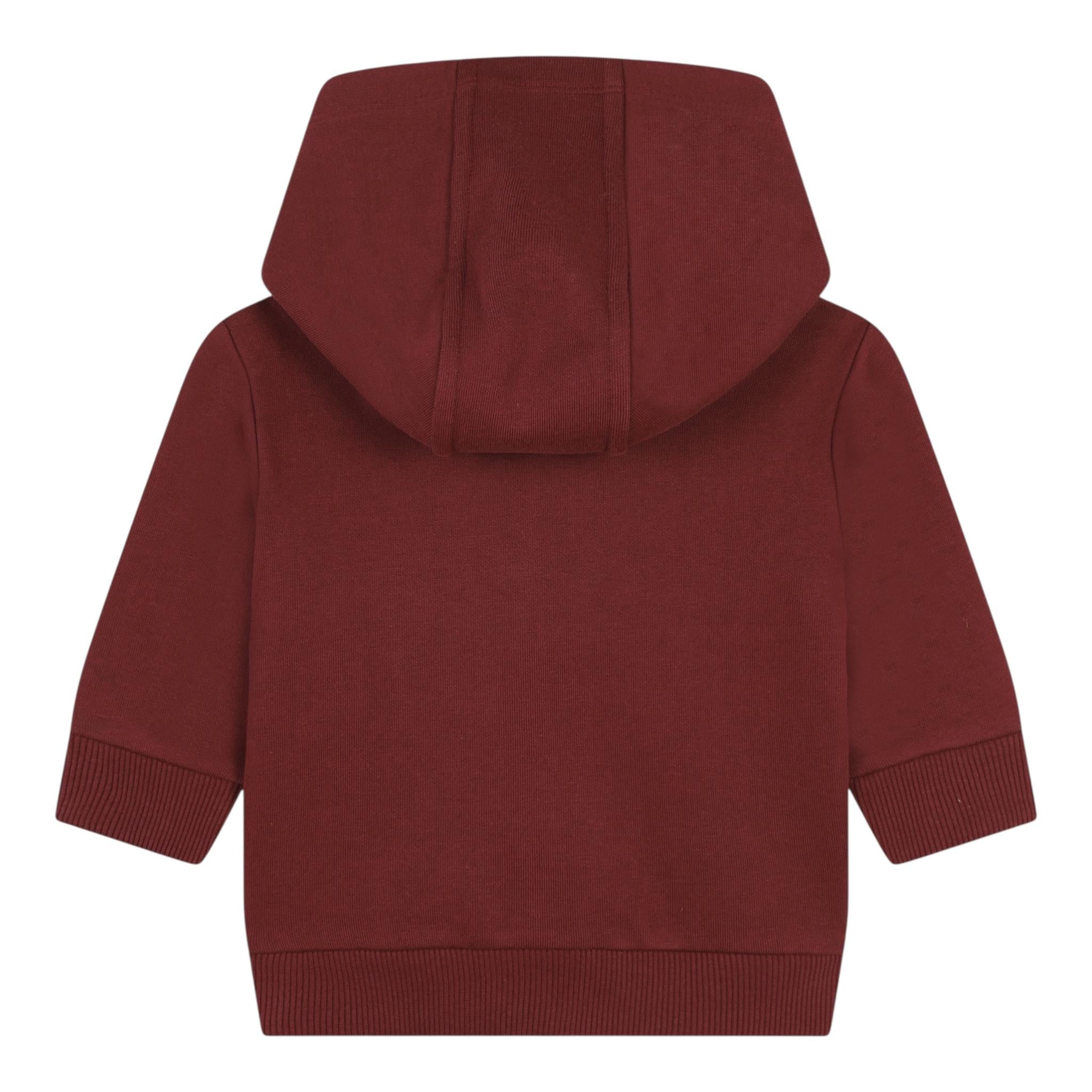TIMBERLAND felpa chiusa con cappuccio tinta unita con logo Bordeaux per Bambino T60260 BORDEAUX TIMBERLAND 