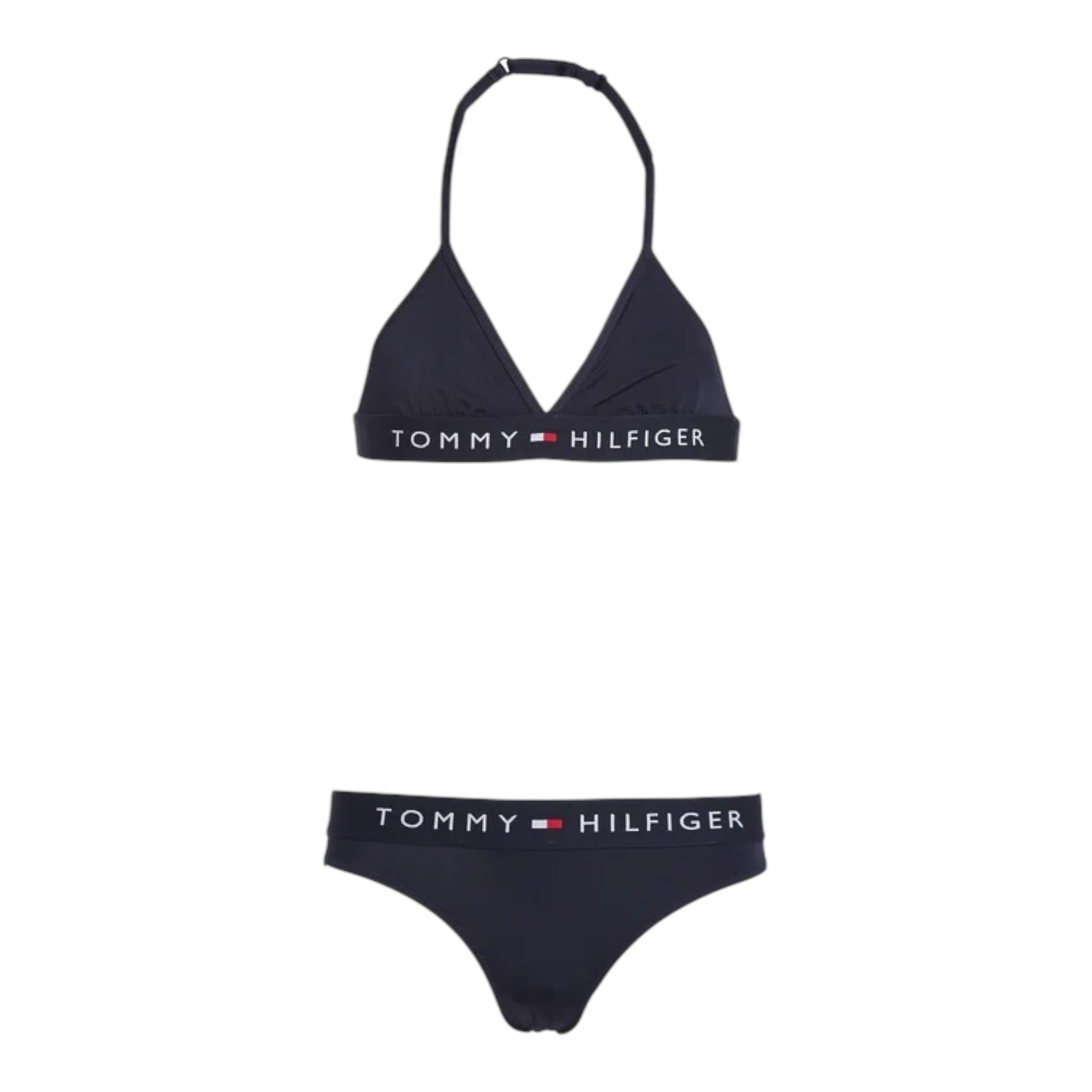 Tommy Hilfiger Completo 2 Pezzi Slip-Triangolo per Bambina UG0UG00799 BLU TOMMY HILFIGER 