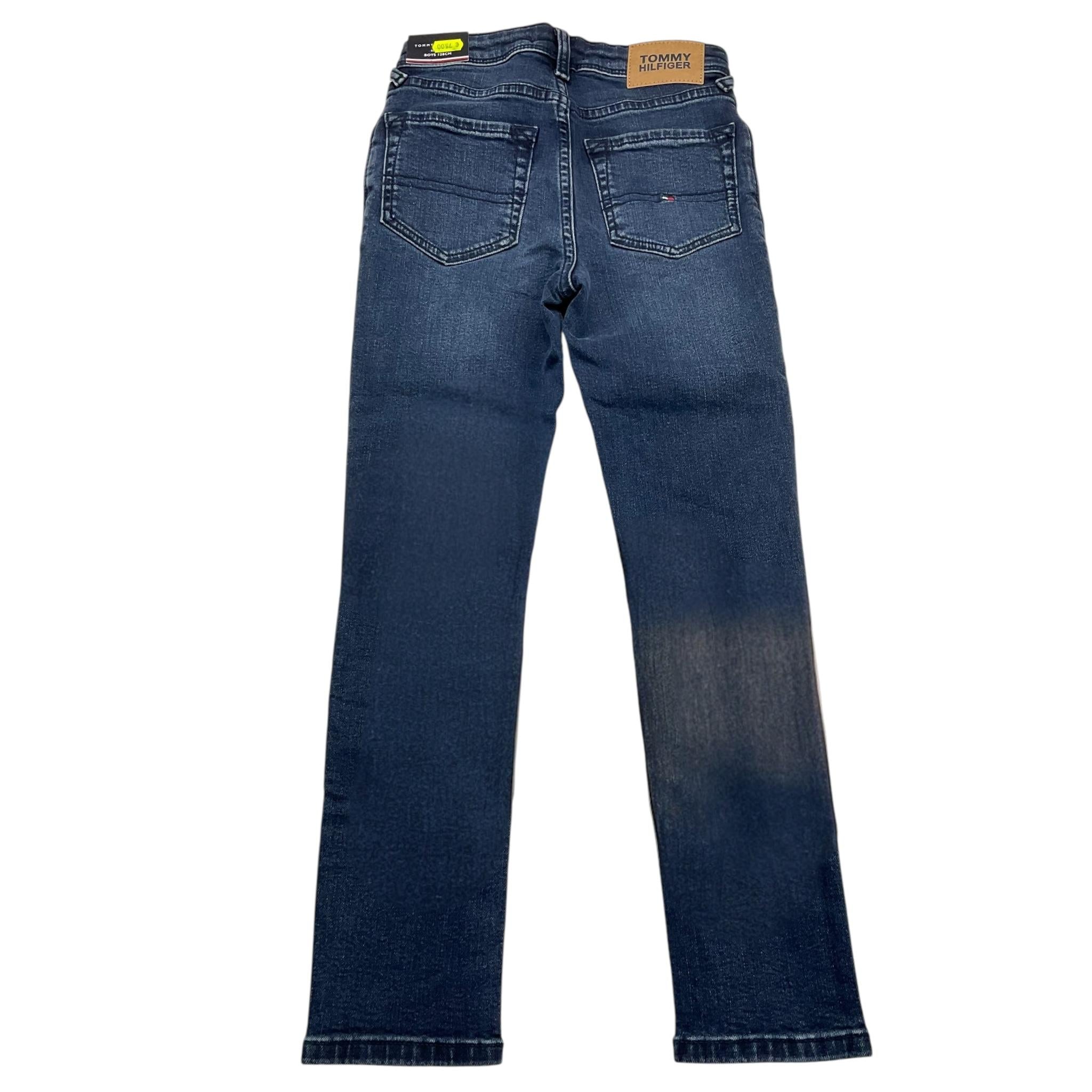 TOMMY HILFIGER jeans tinta unita con girovita regolabile Blu per Bambino KB0KB08269 BLU TOMMY HILFIGER 