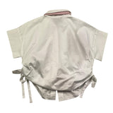 Fun & Fun Camicia Mezza Manica Tinta Unita con Cravatta per Bambina FBSH01365 BIANCO FUN & FUN 