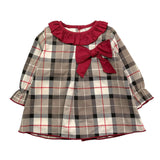 CALAMARO abito tinta unita con fantasia a quadri Bianco per Neonata 21247 BIANCO CALAMARO 