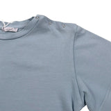 M+E' T-Shirt Girocollo tinta unita Azzurro per Bambino UEM0479 AZZURRO M+E' 