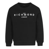 John Richmond Felpa Chiusa Girocollo Tinta Unita con Logo per Bambino RBP25005FE NERO JOHN RICHMOND 