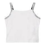 Calvin Klein Top Tinta Unita A Bretelline Bianco Per Bambina
