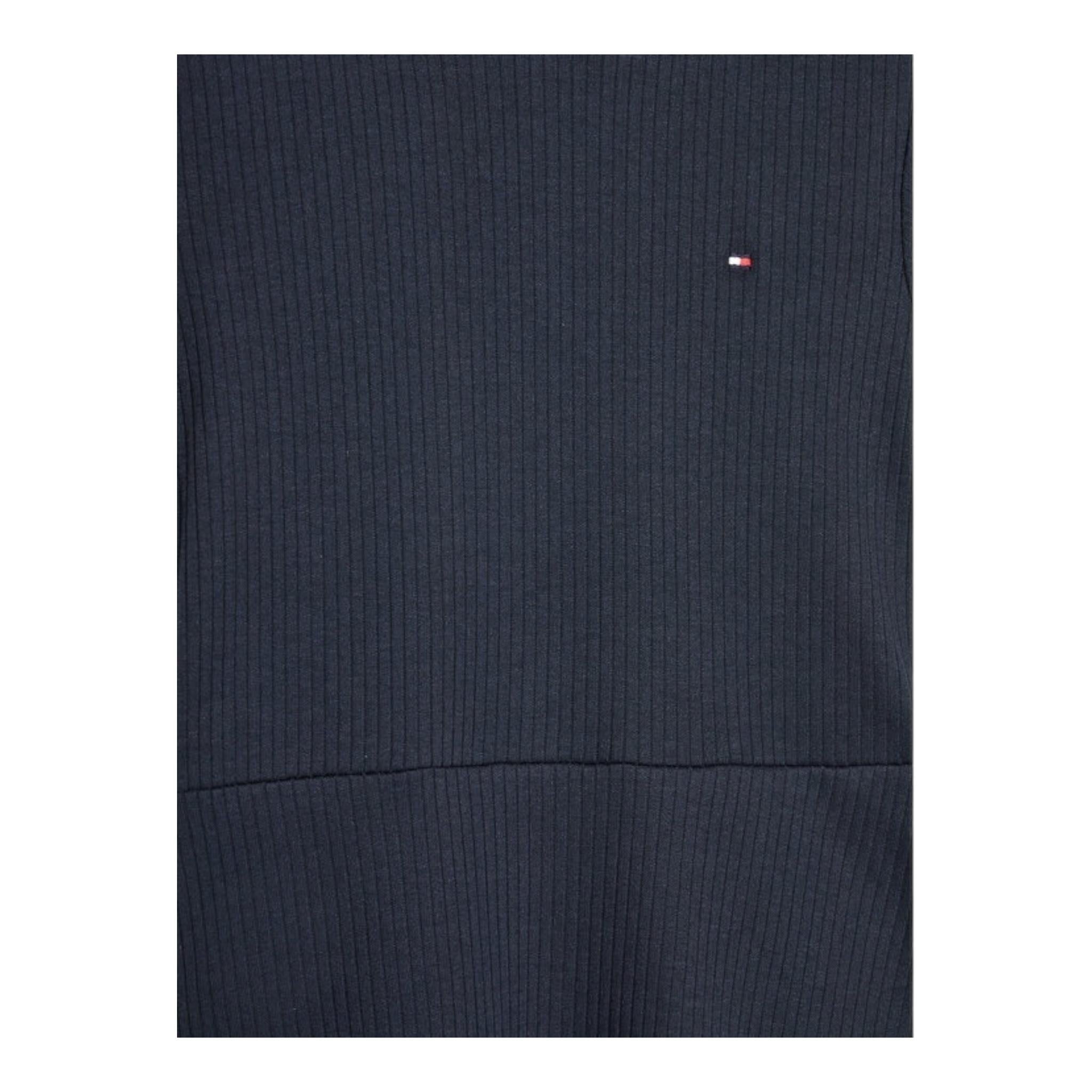 Tommy Hilfiger Abito Mezza Manica Tinta Unita con Stampa per Bambina KG0KG07784 BLU TOMMY HILFIGER 