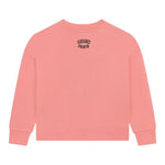 KENZO felpa chiusa girocollo tinta unita con stampa Rosa per Neonata K60692 ROSA KENZO 