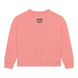 KENZO felpa chiusa girocollo tinta unita con stampa Rosa per Neonata K60692 ROSA KENZO 