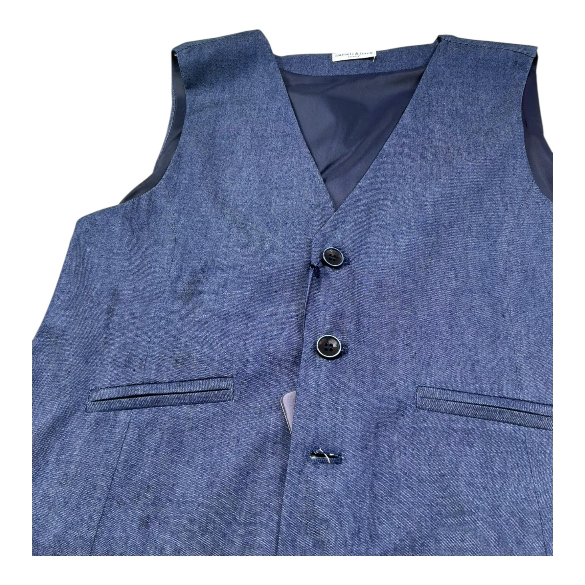 Manuel & Frank Gilet Tinta Unita per Bambino MF5143R BLU MANUEL & FRANK 